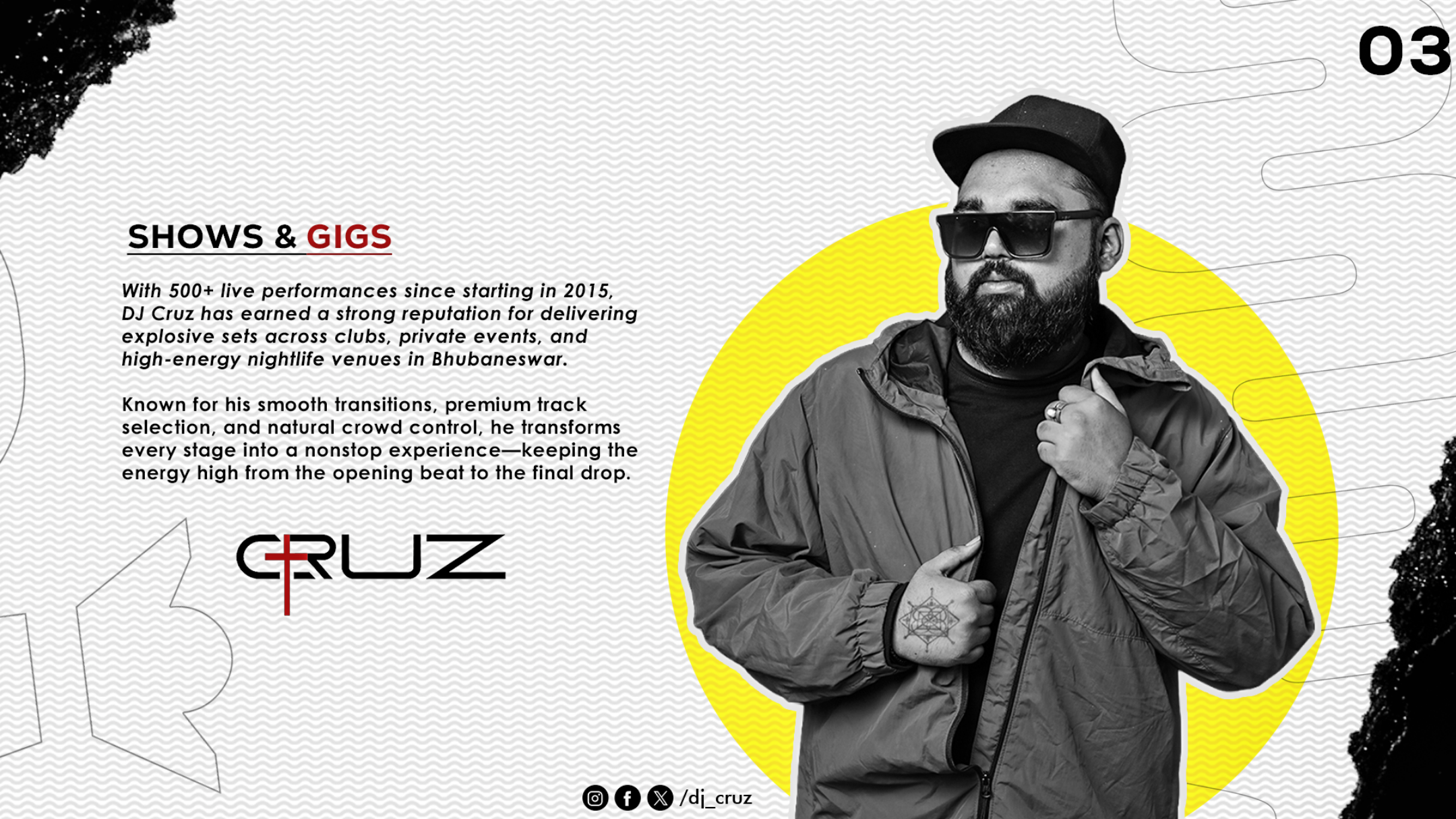 DJ CRUZ shows and gigs